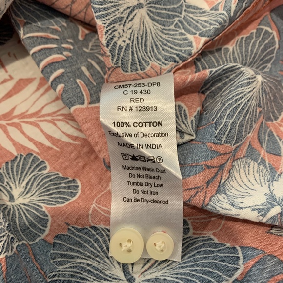 New Men's Jachs New York Seersucker Tropical  Short Sleeve Button Down XL - Picture 8 of 8